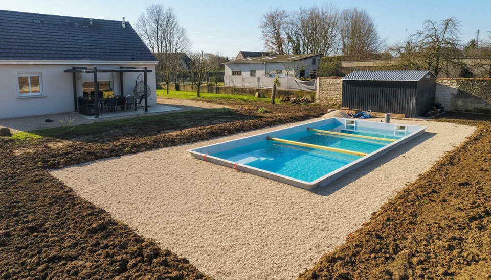 Chantier de construction extérieur avec deux pelleteuses hydrauliques jaunes travaillant sur terrassement